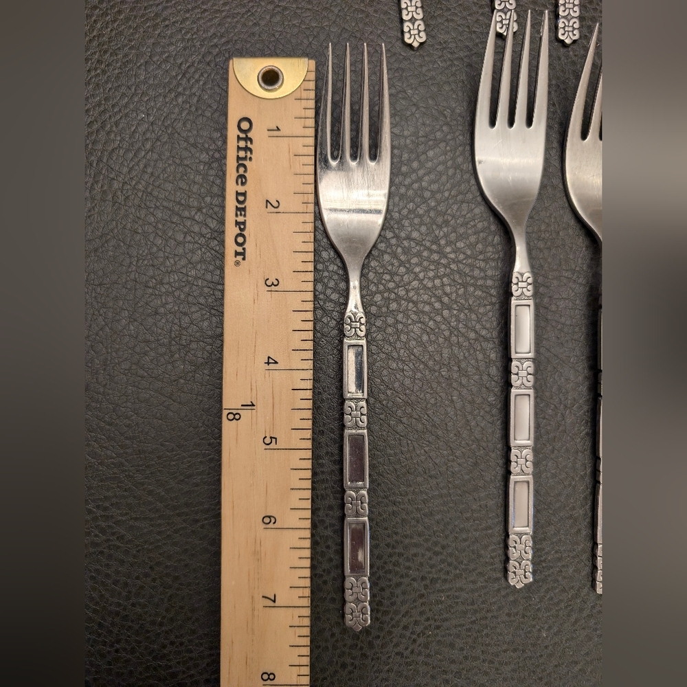 Oneida Community Madrid Flatware Stainless No Black Accent Serving 43 Pc - Picture 7 of 15